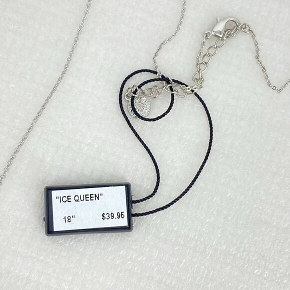 FAC Crystal Snowflake Silver Tone 18" Necklace NWT - Picture 4 of 6